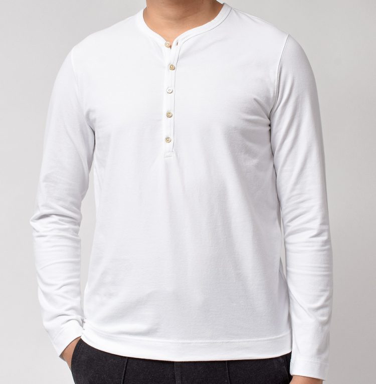 CIRCORO1901 Long Sleeve Henley Neck