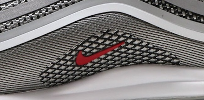 Air Max97(エアマックス97)シルバーブレットスウッシュ部分アップ