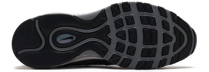エアマックス97 COOL GREY/BLACK-WHITEアウトソールのトレッドパターン