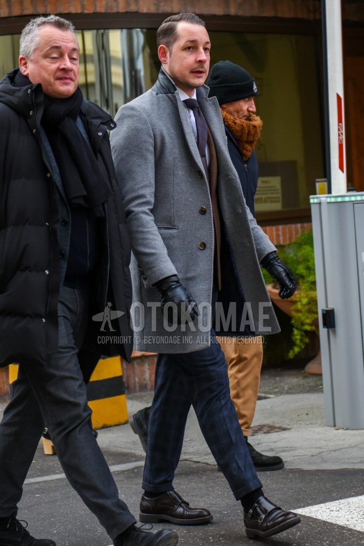 Gray Chester Coat Men's Coordinate Special! Highly sophisticated