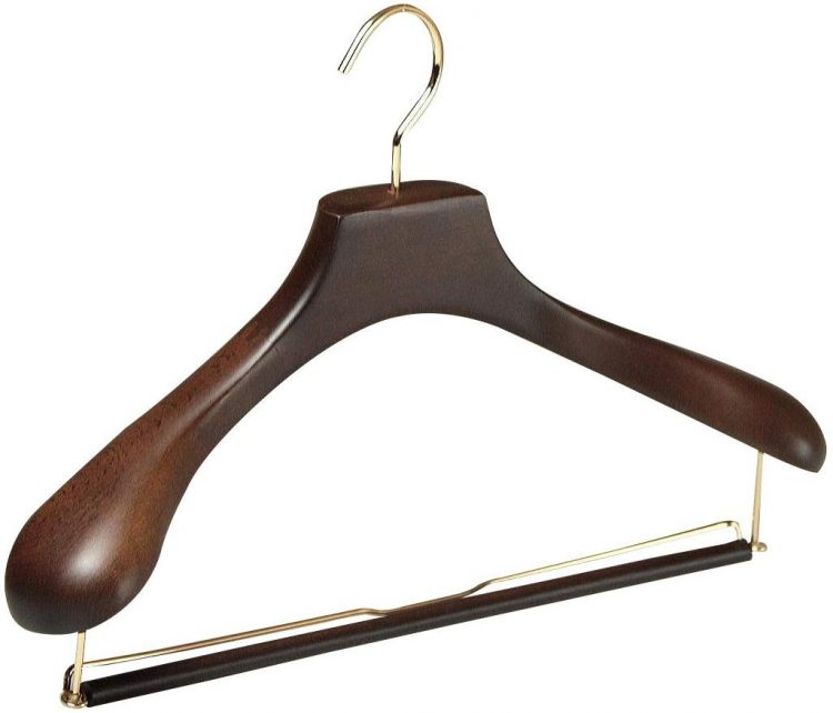 Nagashio Sangyo Original Wooden Suit Hanger Brown 43cm HNO-011