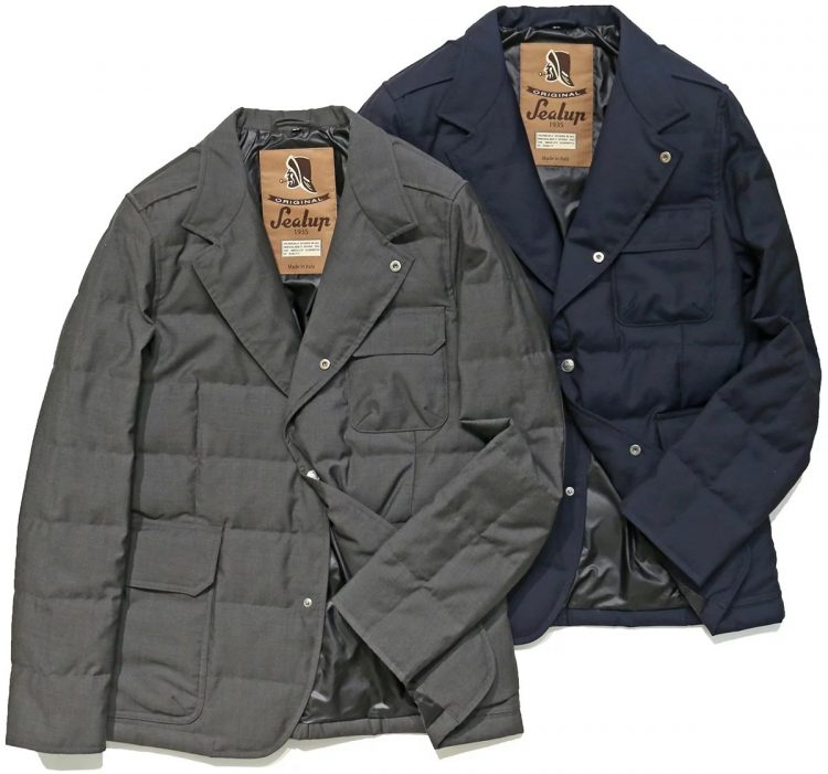 Down jackets from "SEALUP," a brand favored by celebrities