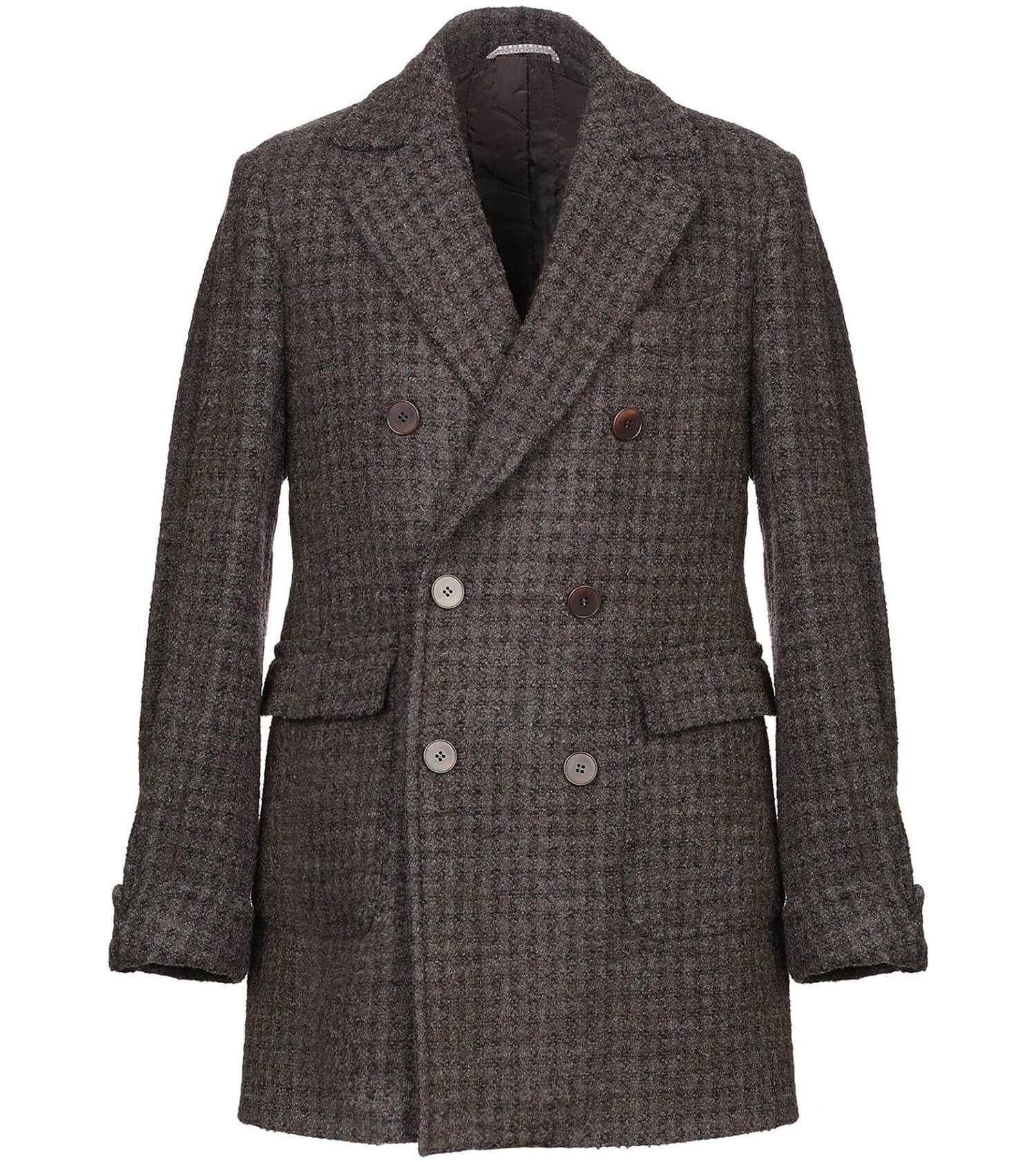 グレンチェック柄のコートを主役に！ | メンズスーツのスーツスタイル