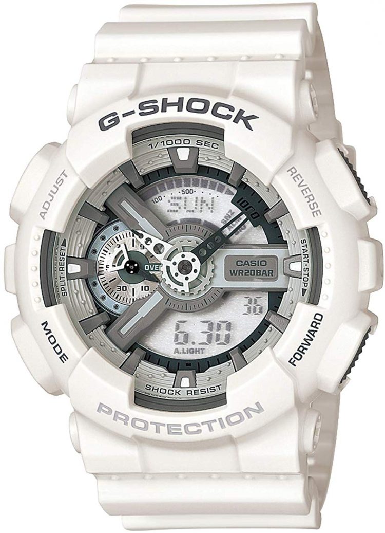 White G-Shock 4 "Mechanical analog hands tickle men's fancy! GA-110C-7AJF"
