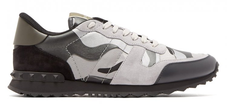 VALENTINO Rock Runner Camouflage Canvas Sneakers