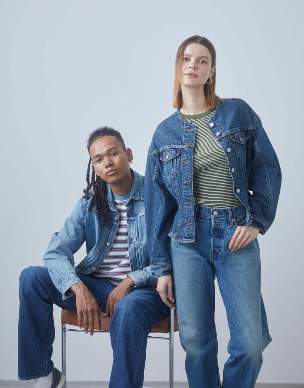 idem loose denim jacket ブラウン loose denim jacket – idem