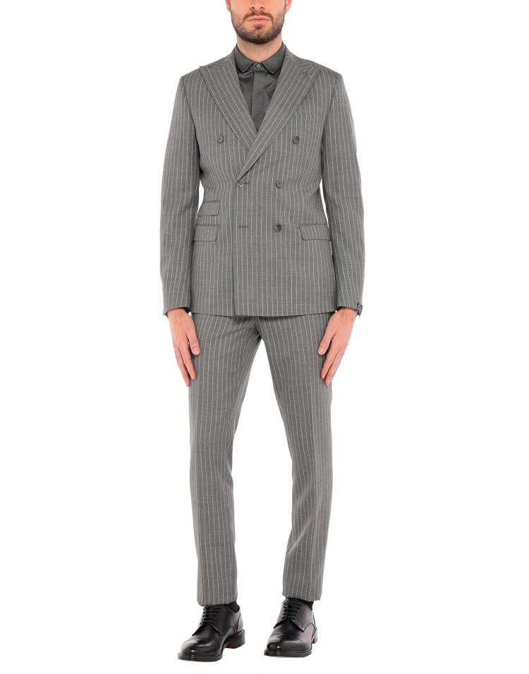 PAOLONI Gray Suit Double