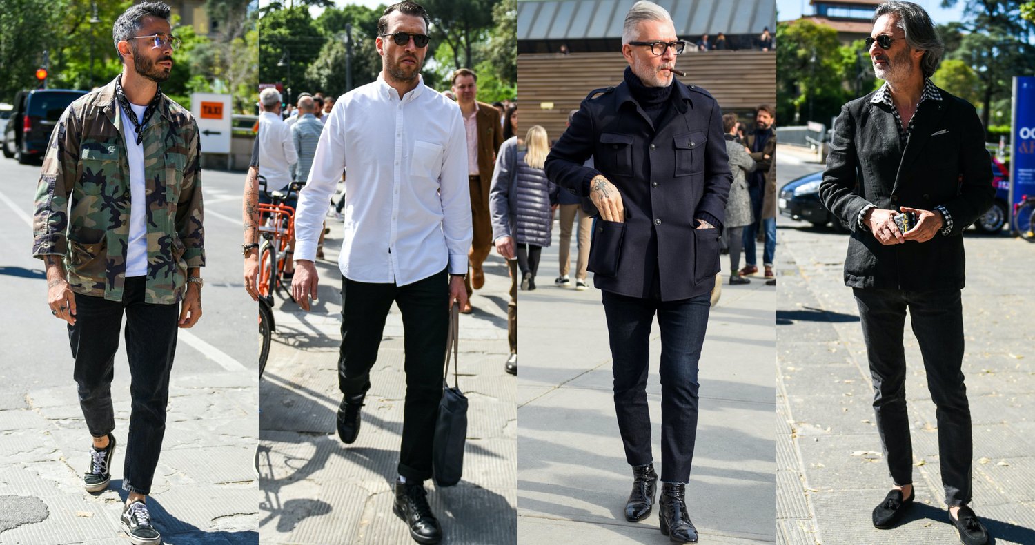 ブラックデニム コーデ メンズ特集！都会的な男の着こなしアイテムを紹介 | メンズファッションメディア OTOKOMAE / 男前研究所