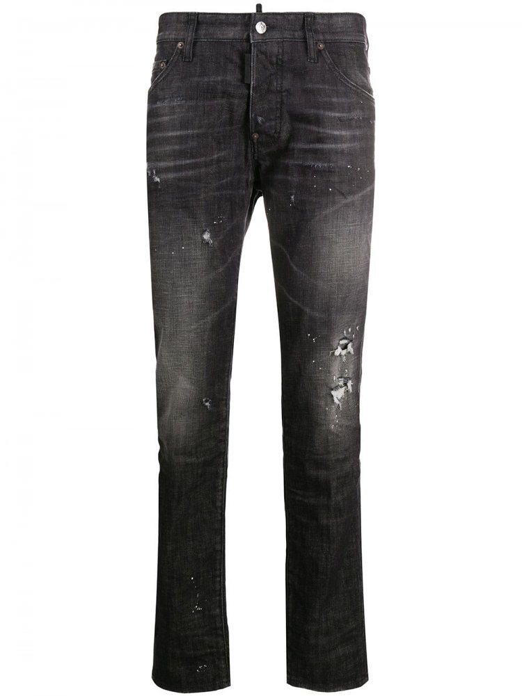 DSQUARED2 Damaged straight jeans
