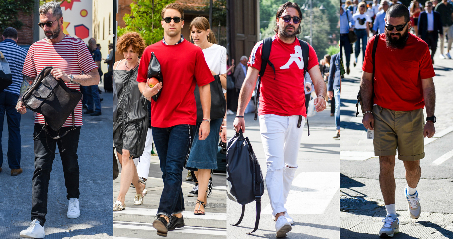 赤tシャツ コーデ メンズ特集 ハツラツとした印象を与える大人の着こなし おすすめアイテムを紹介