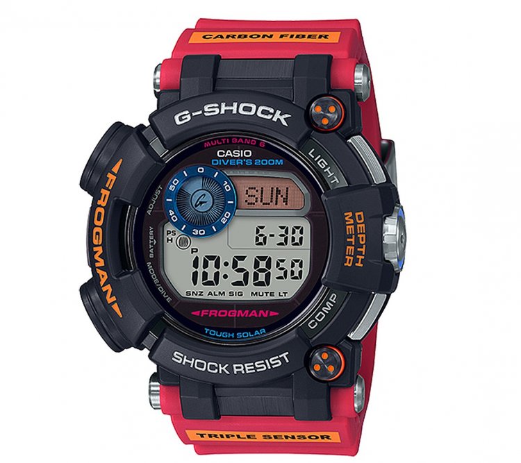 G-SHOCK フロッグマン おすすめモデル④南極の過酷な環境に挑むイメージカラーが華やかな「GWF-D1000ARR-1JR」