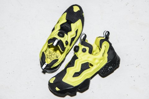 Japan-exclusive "INSTAPUMP FURY OG 90s House" model inspired by the paintings of Takuya Kamioka, an artist who has gained tremendous support from the hip-hop scene.