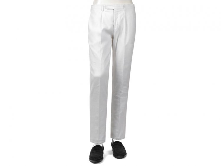 LUIGI BORELLI White linen pants
