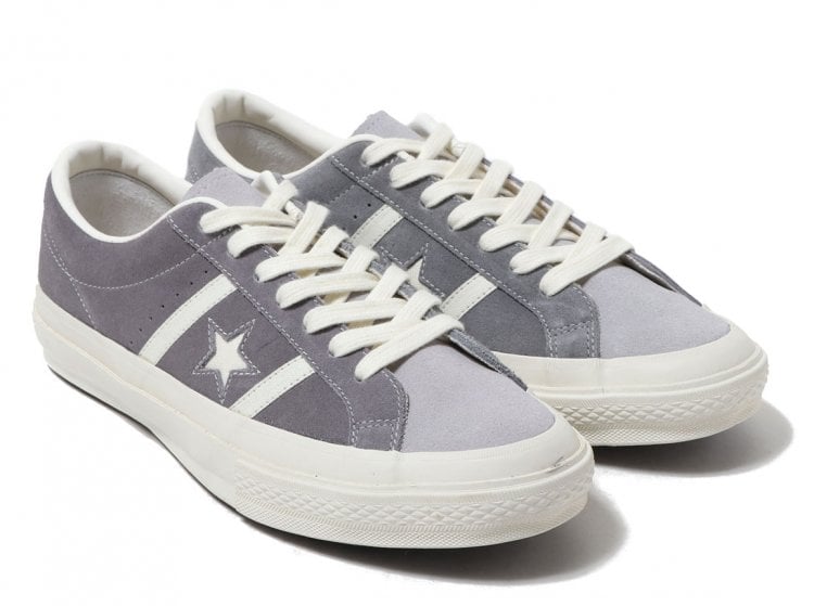 Converse "Jackstar" Recommended Model 4: "New for the 2020SS! The two-tone color scheme creates a retro atmosphere in the Stars & Birds Multi-Suede Gray."