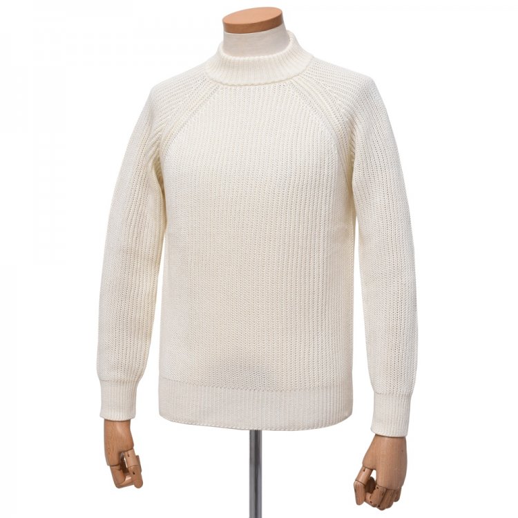 Letroyes Low Gauge Cotton Ribbed Mock Neck Summer Knit