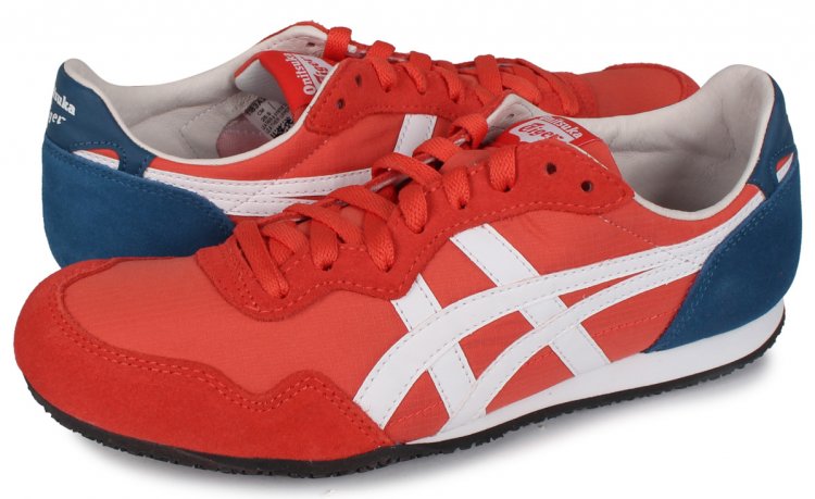 ONITSUKA TIGER Serrano Recommended model 4: "High-impact coloring creates a casual look from the feet up: RED SNAPPER/WHITE