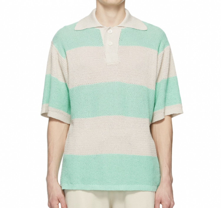 Individual polo shirt recommendation " Drole de Monsieur Stripe Knit Polo
