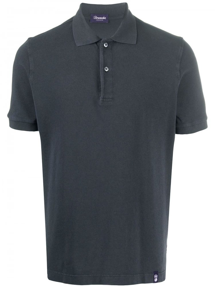Drumohr gray polo shirt