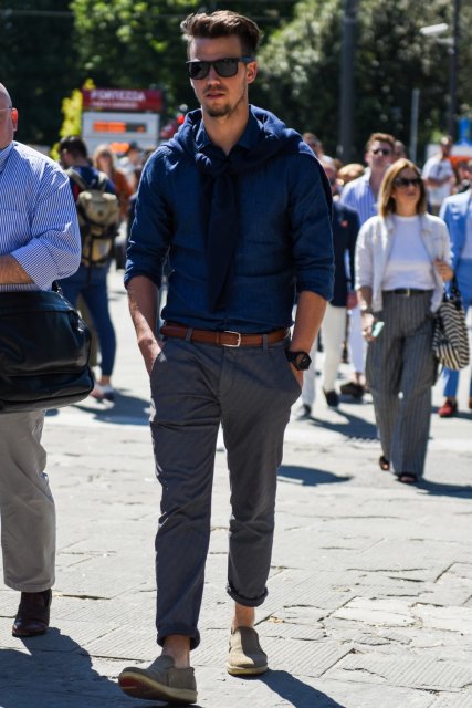 Men's early summer coordinate (3): On days when there is a temperature difference between daytime and after dark, we recommend wearing a cardigan over the shoulders, which can also be used as an outer layer!