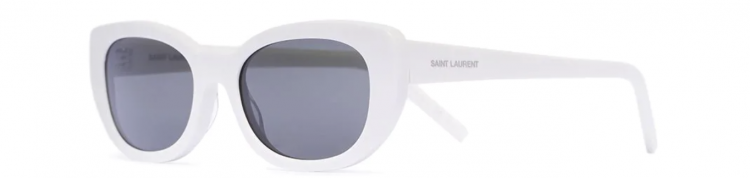 White accessories for men's summer coordination (4) "SAINT LAURENT Betty sunglasses