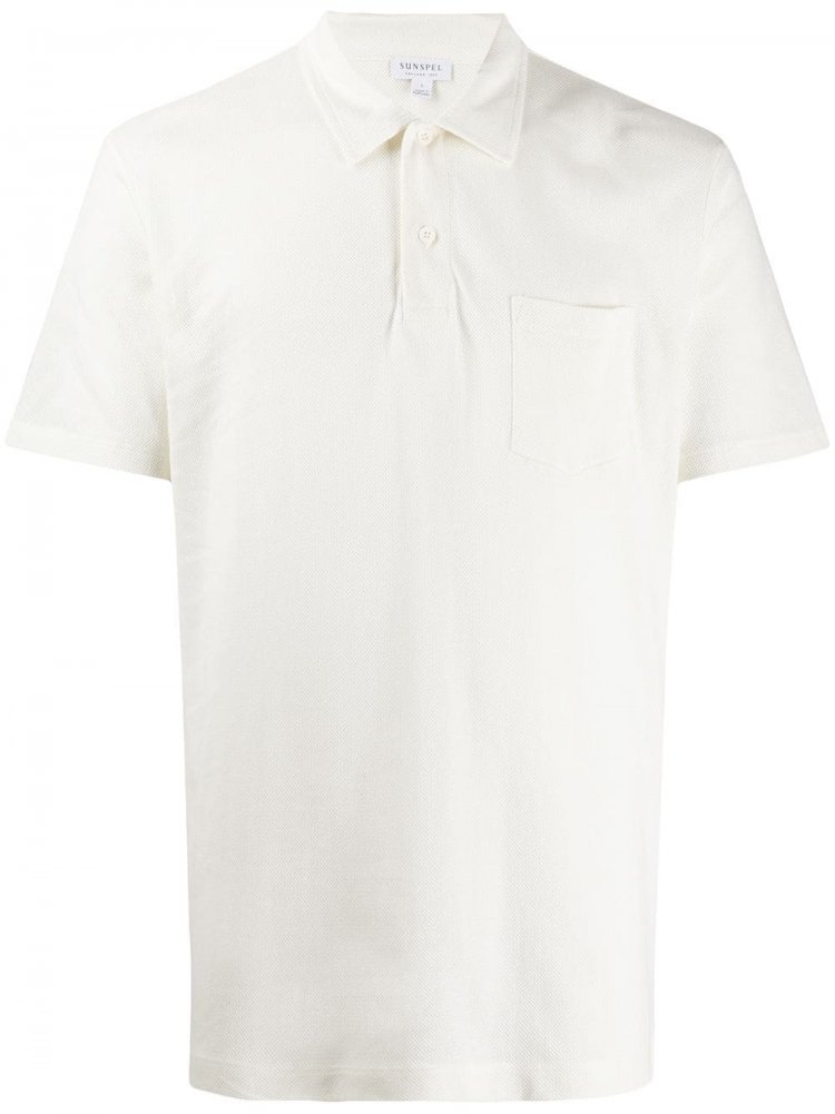Sunspel White Polo Shirt
