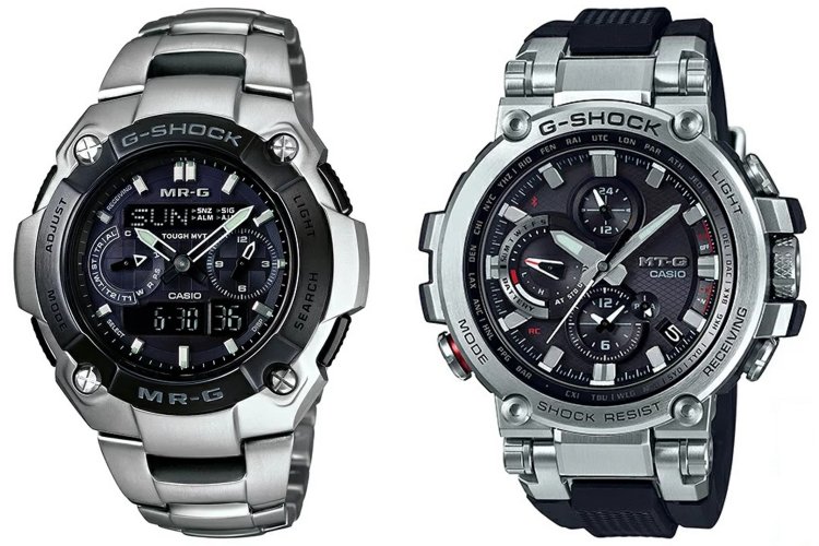 Comparison of the same metal model G-SHOCK! What is the difference between "MR-G" and "MT-G"?