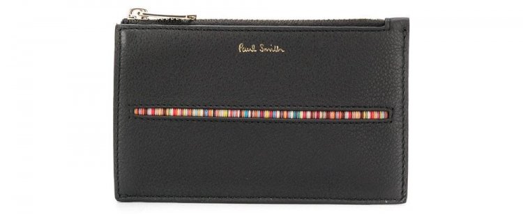 Paul Smith mini wallet "Comfortably spiced with a glimpse of stripes."
