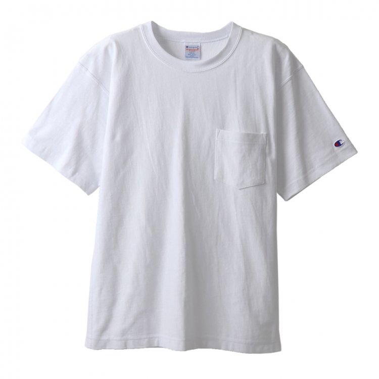 Champion recommended T-shirts (2) Plain T-shirts with pockets that are well-balanced with small pockets with a restrained assertion