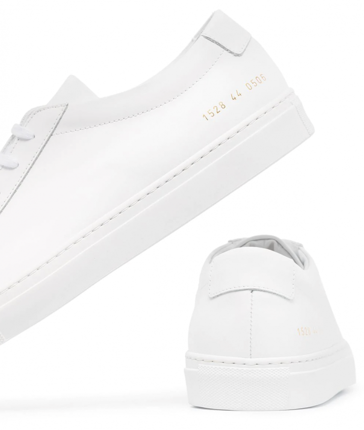 Leather sneakers with leather-like uppers are dressy enough! Common Projects Achilles Sneakers "