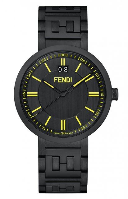 The " Forever Fendi " men's watch collection, with the key word being the FF logo everywhere.