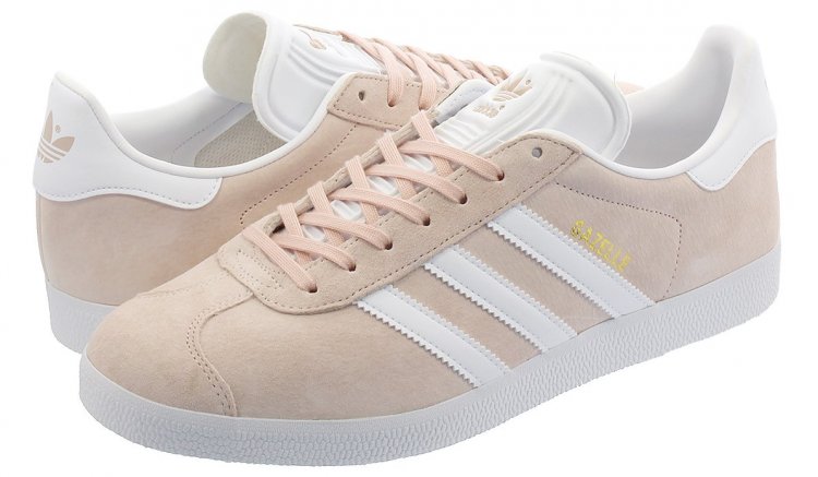 Adidas "Gazelle" Recommended (3) Stylish shoes ideal for hassling: pink and white
