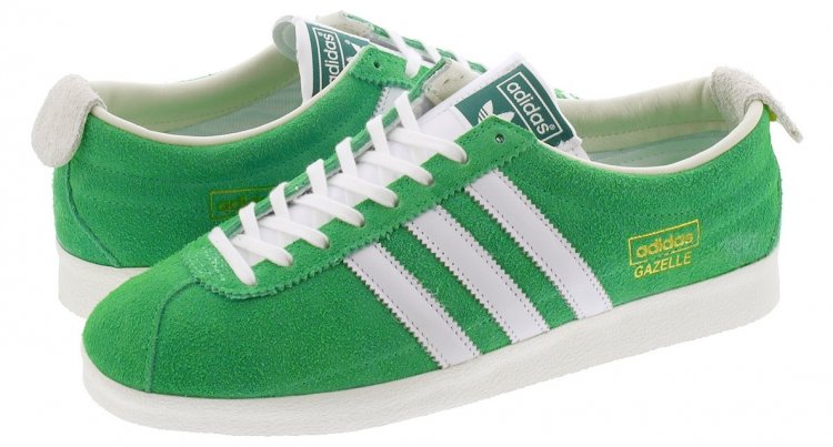 Adidas "Gazelle" Recommended (4) Natural color with presence: green and white