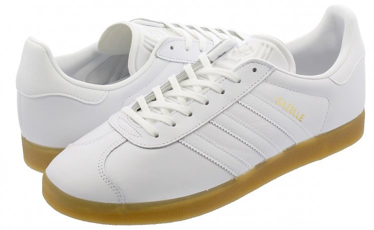 Adidas "Gazelle" Recommended (7) Vintage-inspired "Gazelle" White Sni: White x White