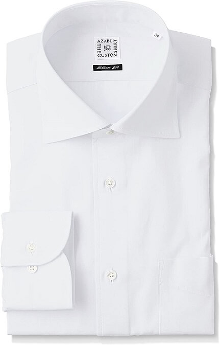 AZABU THE CUSTOM SHIRT Broadcloth Wide Collar