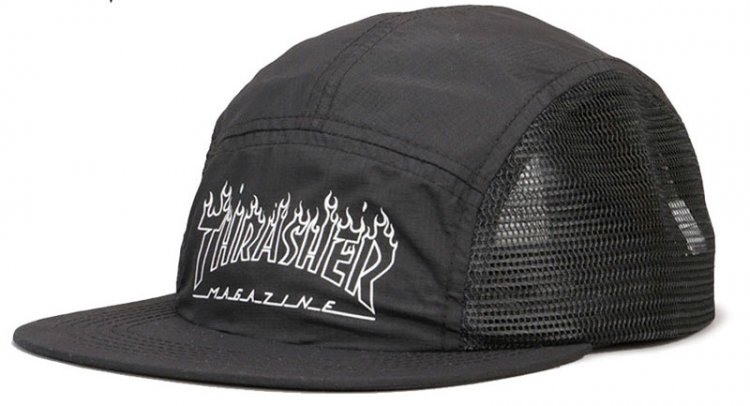 Recommended Jet Cap 5: "Cool Mesh Switching! THRASHER FLAME OUTLINE 5-PANEL