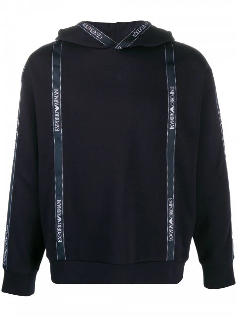 (3) "Emporio Armani Hooded Tracksuit with Logo Tape"
