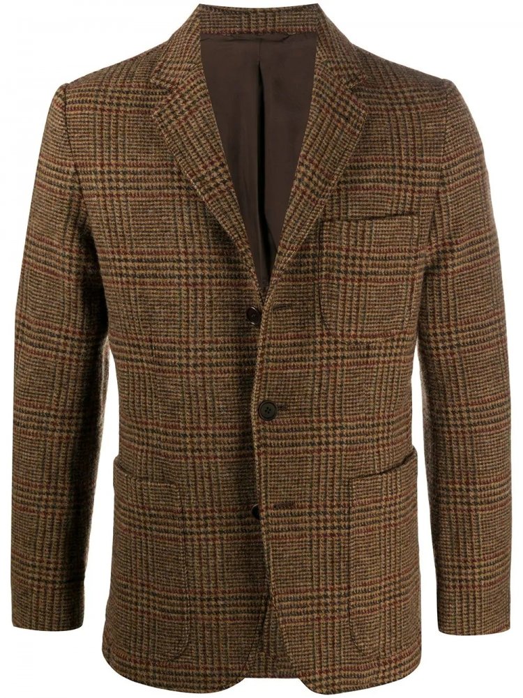 ASPESI checkered tweed jacket