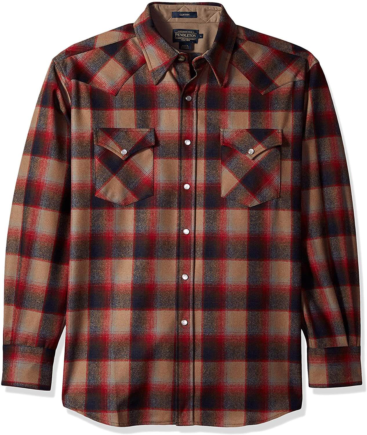 ▪️40s PENDLETON シャツ 格子柄 チェック ボックスシルエット 茶色 70's~80's PENDLETON チェックウールシャツ BROWN×NAVY SIZE L