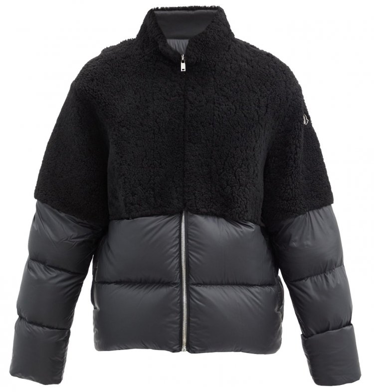 MONCLER + RICK OWENS Coyote Shearling & Down Jacket