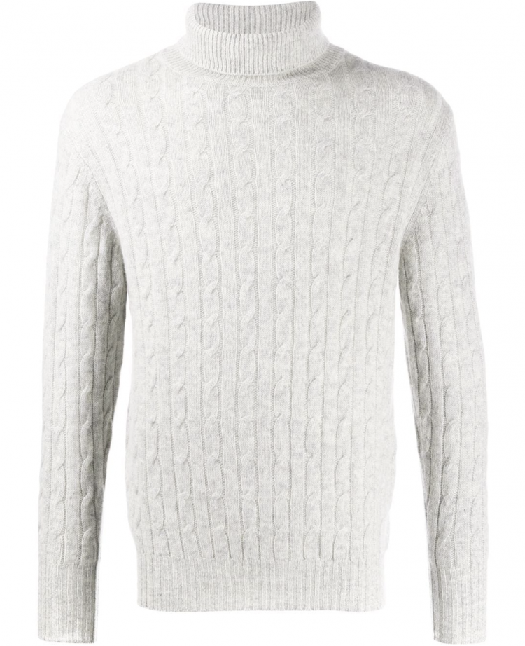 N.Peal Cable-knit turtleneck sweater