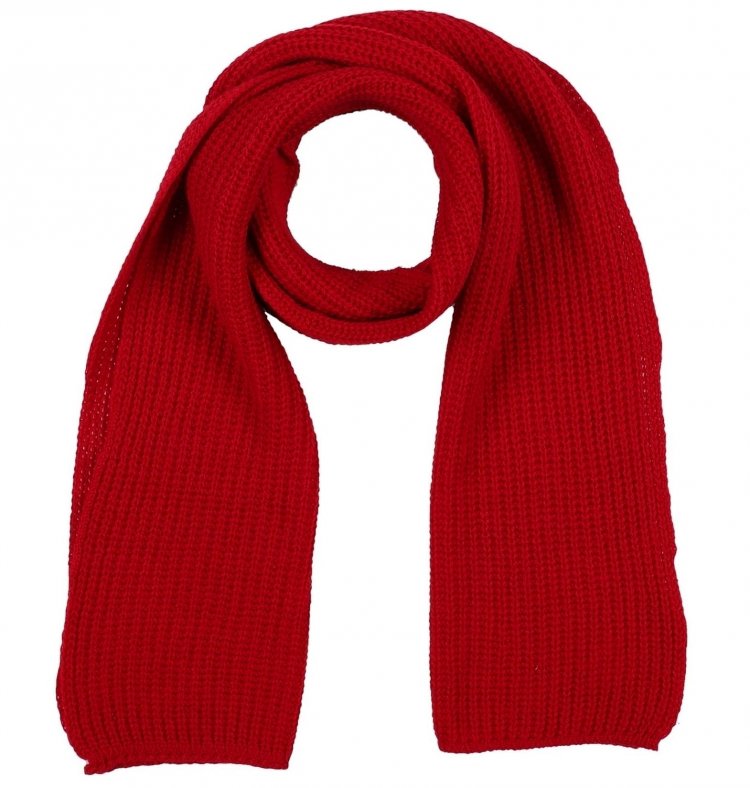 ZANONE Accent color red scarf