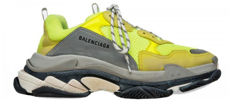 BALENCIAGA Yellow Sneakers Triple S