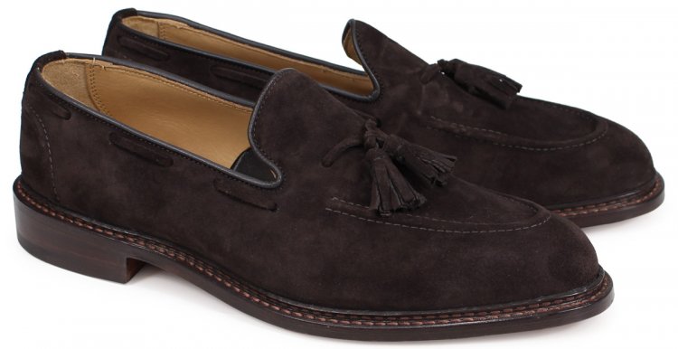 Tricker's Suede Tassel Loafers