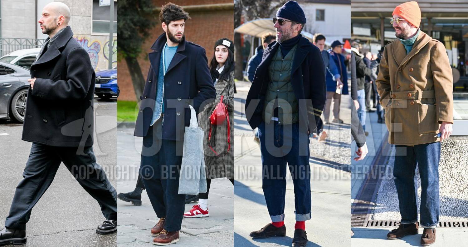 Pコート コーデ メンズ最新スタイルをチェック！海軍の歴史から