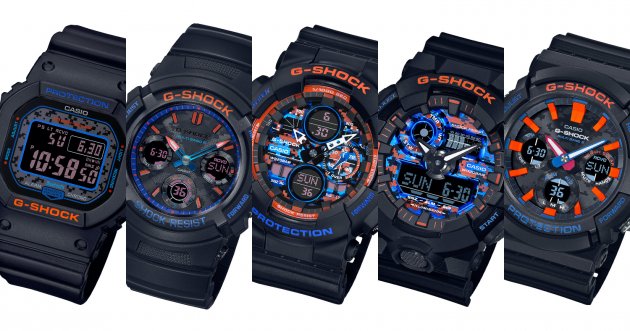 G-SHOCK “City Camouflage Series” with “Urban Outdoor” theme goes on sale! The coloring expresses the neon colors of the city.