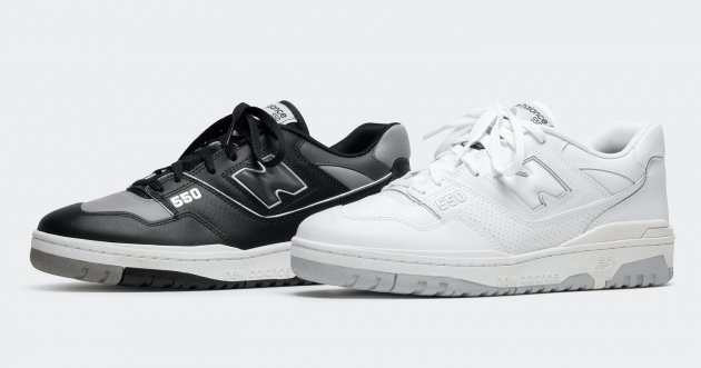 From New Balance, the BB550, a reissue of the 80’s basketball shoe, is now available in an urban monotone colorway!