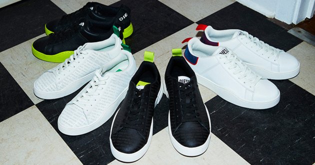 Diesel’s simple classic sneaker ” CLEVER ” gets a playful, modern makeover!