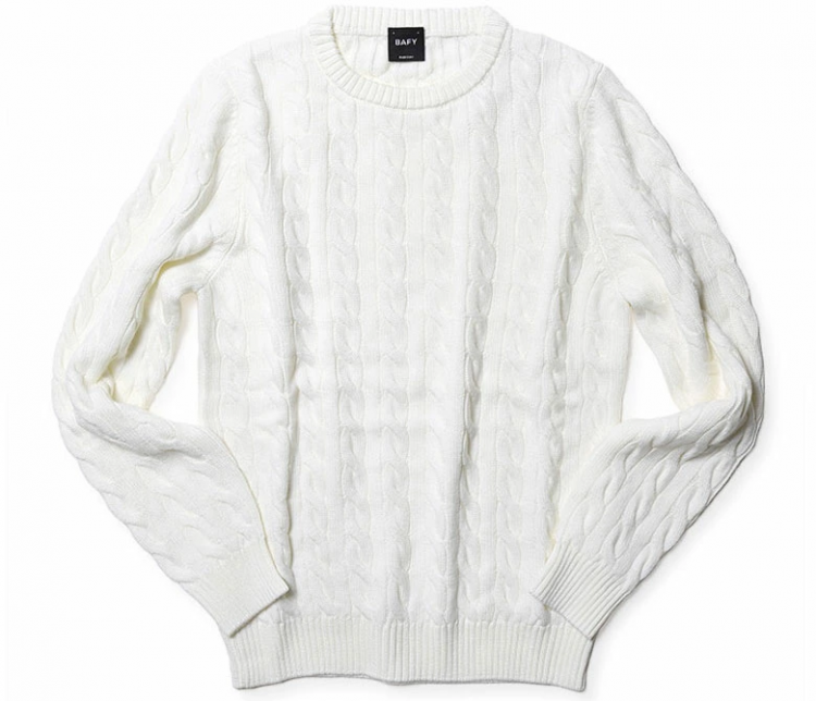 Middle Gauge Knitwear Recommendation 4: "BAFY Cable Knit Middle Gauge Sweater"