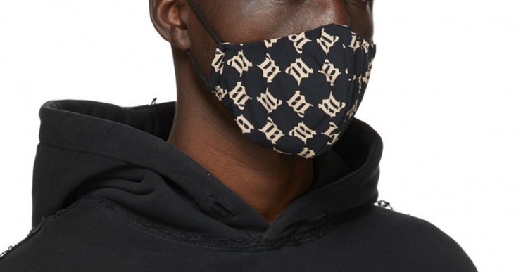 Apparel brand's mask " MISBHV Black Monogram Face Mask "