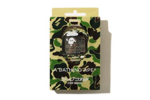 A BATHING APE® x SEIKO" is back again! Stopwatches in "ABC CAMO" vape design now on sale!
